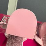 ALDO Barbie x  Collection Pink Satin Platform Heart Sandal Block Heel 7.5 Photo 12