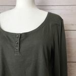 Wild Fable Green Cropped Henley Photo 1