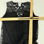 Cache  Jumpsuit Womens‎ 2 Black Floral Lace Back Sheer Stretch Pockets Photo 5