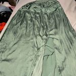 Current Air Anthropologie  Green Soft Light Silky Slit Midi Skirt Medium XL Photo 4
