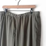 Chico's  Green Satin Feel Cargo Cropped Utility Pants Women's Size 2/Large Photo 2