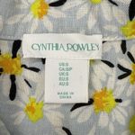 Cynthia Rowley  Linen Jacket S‎ Daisy Print Powder Blue Lightweight Pockets $198 Photo 7