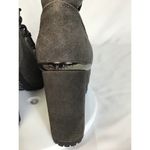 DKNY  Women Suede Platform tie up Ankle Booties Sz 8 Gray NWOT Flawed * BikerCore Photo 6