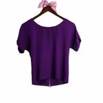 Rory Beca  Purple Silk Zip Up on the‎ back Top XS Photo 5