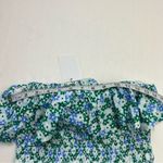 Sugar Lips Turquatic Floral Brienne Smocked Ruffle Tube Top Women Small NEW *FLAW Photo 9