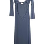 Meshki Tia Slinky Off Shoulder Maxi Dress Charcoal Gray Size XL NWT New Sexy Photo 3