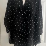 Torrid  Black Blouse with Pink Hearts and Crescent Moons Size 2X Photo 2