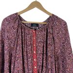 VICI  Extra Large Pink Floral Boho Tassel Long Sleeve Mini Dress Photo 1