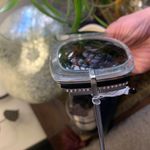 Authentic BOUCHERON 54 glitter oversized Square Swarovski crystals sunglasses Silver Photo 1