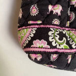 Vera Bradley Elephant Print Black Pink Purse Handbag Paisley Vintage Shoulder Photo 3