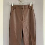 Meshki  Tyra Straight Leg Faux Leather Pants Chocolate Photo 7