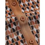 NEW Verdusa Retro Short Sleeve Collar Button Up Mini Shirt Dress L Tan Size L Photo 5