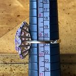 Natural Lavender Amethyst Sterling Silver Cocktail Ring Size 9.25 Gold Photo 8