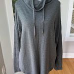 A New Day Charcoal Gray Drawstring Funnelneck Long Sleeve Top Size Medium Photo 0
