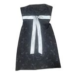 My Michelle Y2K  Strapless Dress
Size 3/4 – Pinstripe Floral with Bow Photo 4