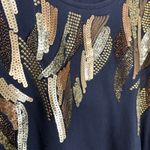 Denim 24/7 Vintage 80's Luxury Gold Sequin Glam Top Photo 2