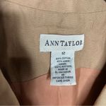 Ann Taylor  linen blend‎ jacket size 12 tan brown Photo 1