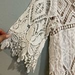 Hunter Bell  Ivory Lace Fawn Short Sleeve Blouse Sz 0 Photo 9