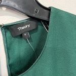Theory Kensington Dress Green Long Sleeve Size 8 Side Lace Up Modern Work Photo 7