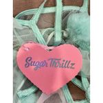 AQUA Dolls Kill Sugar Thrillz Sheer  Pompom Bralette Size M Medium NWT!! Photo 3