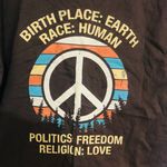Fruit of the Loom Birthplace Earth Race Human Politics Freedom Religion Love Women's T-Shirt XL Photo 3