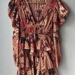 Ulla Johnson  Oni Garden Rose Floral Silk Tiered Puff Long Sleeve Mini Dress Sz 0 Photo 0