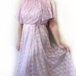 Vintage Union Made Purple Lilac Lace Maxi Dress Size 6 Photo 0