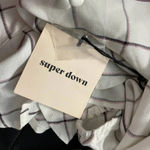 superdown  Marrie Flannel Puff Sleeve‎ Top White & Pink Size US Large Photo 11