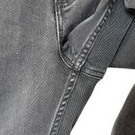 Rebecca Taylor La Vie  Glitter Stripe Jeans Flare Fringe Hem Black Womens Size 29 Photo 7