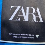 ZARA NEW  Water Resistant Oversized Puffer Vest. Blue size XS-S Photo 3