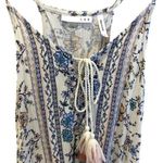 LUQ Womens Floral Rachell Tie Detail Spaghetti Strap Halter Top Multicolor Small Blue Photo 1