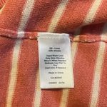 Talbots  Pink and White Striped Linen Blend Long Sleeve Lightweight Sweater Large Photo 3