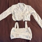 Urban Outfitters New white Knit cropped cardigan and tank top set Photo 4