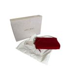Jimmy Choo  NWT Callie Velvet Clutch in Red and Silver Photo 3