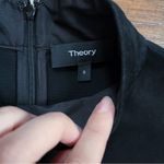 Theory • Eulia Dress black paneled lamb leather suede mock neck ponte knit Photo 4