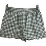 Happily Grey Boxer Shorts Plaid Green EUC Photo 0