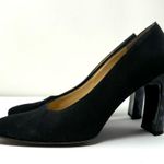 Ellen Tracy black fabric heels, made in Italy, size 9.5 Photo 2