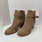 Sole Society  tan suede buckle block ankle boots size 8 Photo 5