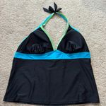 a.n.a  Black Tankini Top Swimwear Women’s Plus Size 16W Halter Top Style Ties Photo 0