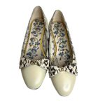 Gucci Yva Ivory Leather Snakeskin bow embellished GG Ballerina flats EU 36.5 Photo 3