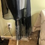 Victoria's Secret Victoria’s Secret Very Sexy black sheer fringe robe kimono, XS/S Photo 4