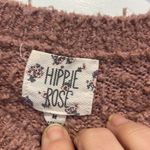 Hippie Rose  Women's Cozy Sweater - Pink size medium. Photo 4