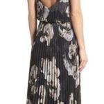 XScape  Pleated Floral Lace Back Maxi Dress Black 2‎ Photo 1