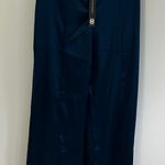 House of Harlow Teal Satin Slit Hem Flare Pants Photo 0