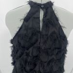 SheIn Festival Feather Halter Mini Dress sz 4XL Black Star Print Geometric Glam Photo 5