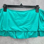 Apt. 9  Green Mini Ruffle Stretch Ruched Skort Swimwear Plus 16 Photo 1