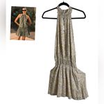 Fate woman’s mini Yellow purple patterned dress size small Gold Photo 1