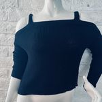 EXPRESS cold shoulder black sweater size S Photo 0