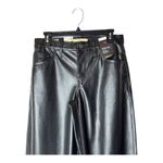 Levi's  Pants Women 26 Black Faux Leather Baggy Dad Mid Rise Straight Leg NWT Photo 3