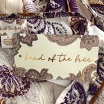 Band Of The Free NWT Lyonnette Paisley Boho Long Sleeve Mini Dress Cream Purple Size M Photo 8